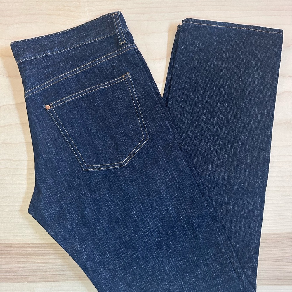 H&M Men's Straight Jeans in Dark Blue Denim